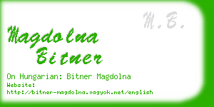 magdolna bitner business card